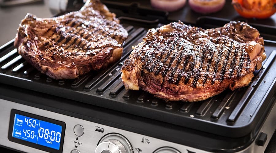 Electric Grill Steaks
