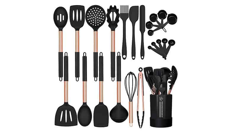 Fungus Silicone Cooking Utensil Set With Copper